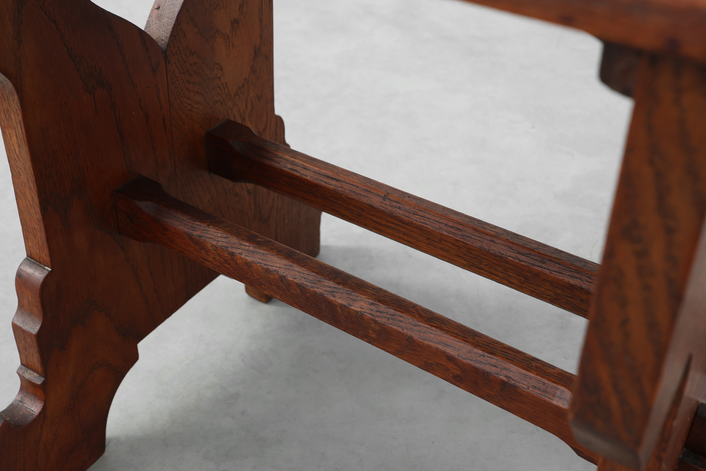 Pair of Belgian Arts & Crafts or Jugendstil Oak Stools, circa 1890thumbnail